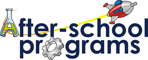 afterschool logo with rocket beacon and gear