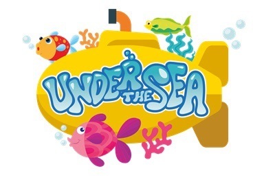 submarine with under the sea text 
